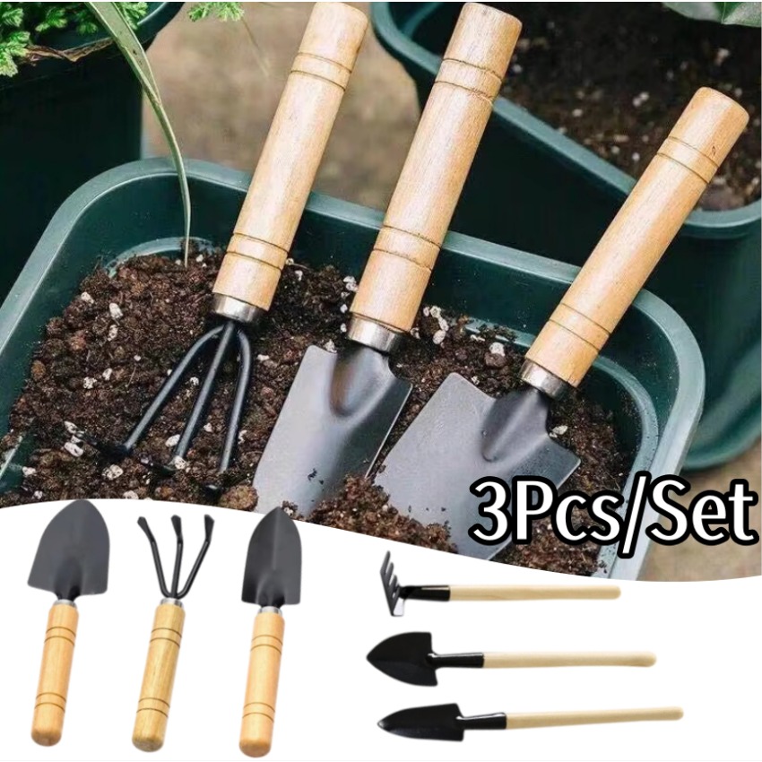 Trowel Garden Tools - Juego de 3 herramientas de jardinería