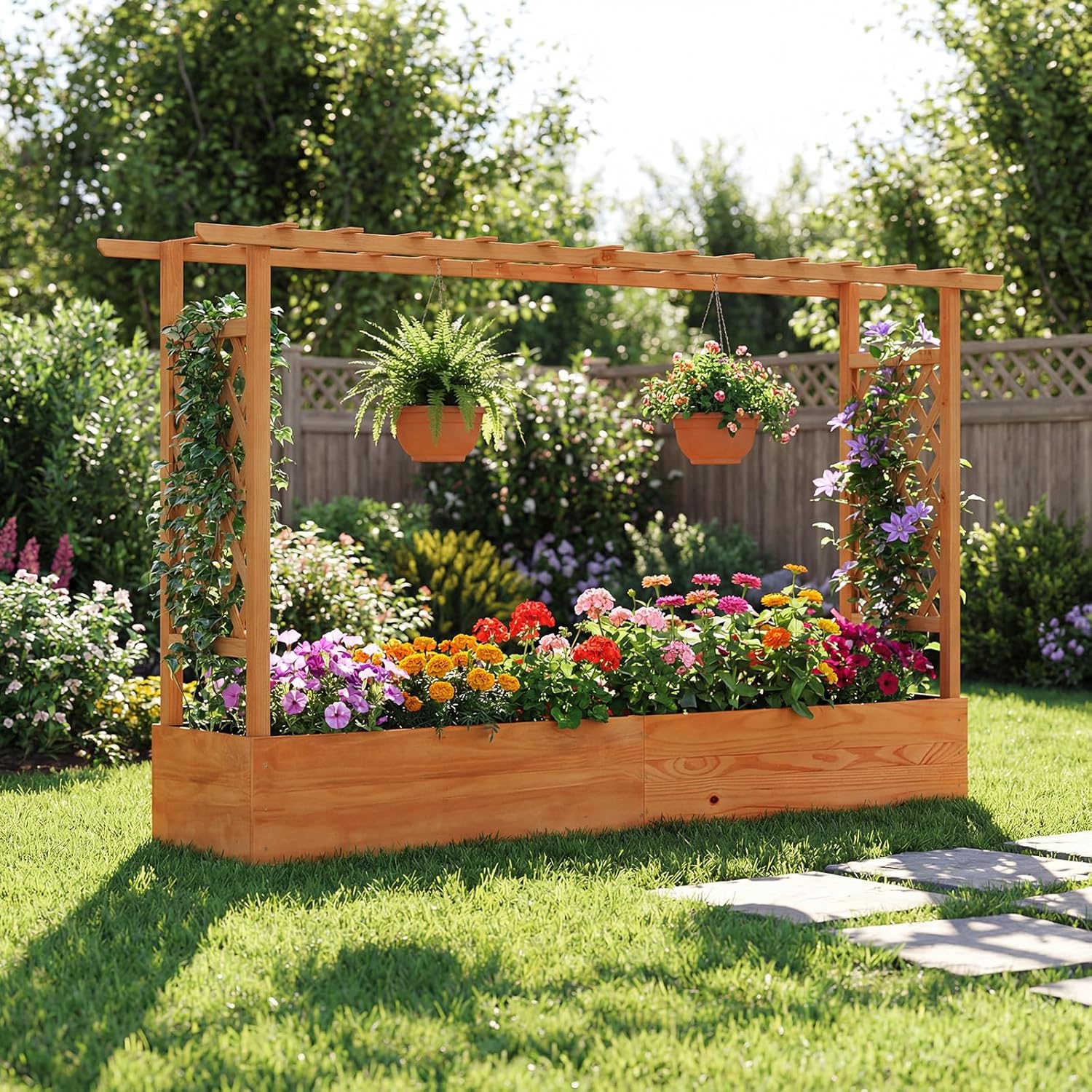 Raised Garden Bed - Jardinera Elevada para Patio Exterior, de