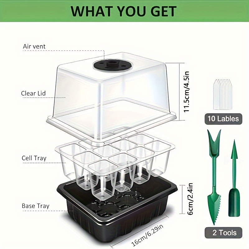 Paquete de 1/2/3 bandejas de g - Seed Starter Tray reseña y precio
